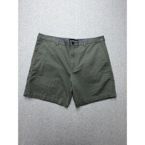 Club Monaco Baxter Fit Shorts Mens 36 Green Chino Stretch 7 Inseam Casual Summer